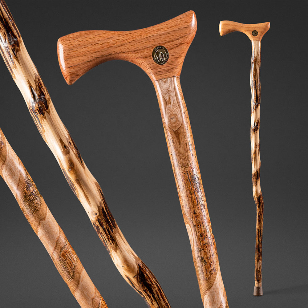 Twisted Assorted Hardwood American Rustic Walking Cane 34