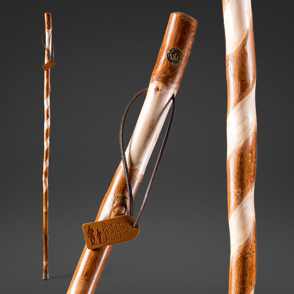 Twisted Assorted Hardwood Rustic Walking Stick 55