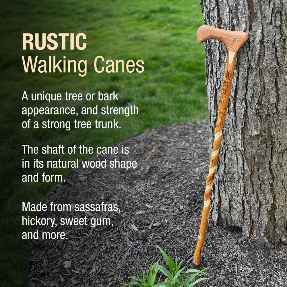 
                  
                    Twisted Hickory Traditional Rustic Walking Cane 37"
                  
                