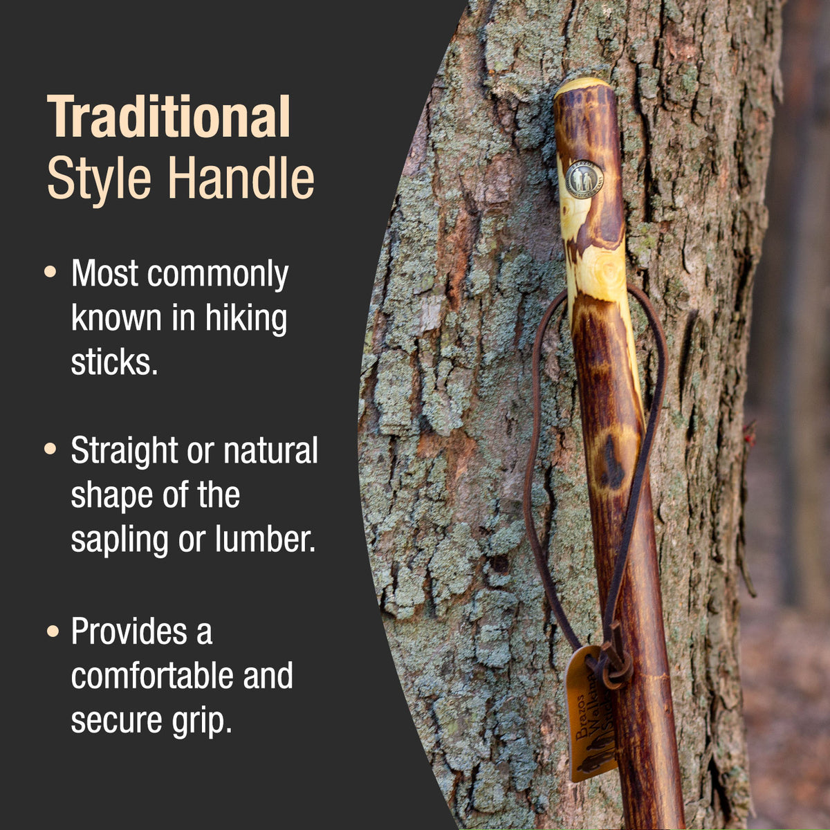 Hawthorn Rustic Walking Stick – Brazos Walking Sticks