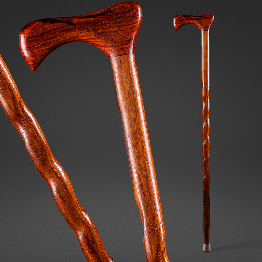 Twisted Cocobolo Traditional Handcrafted Walking Cane 37