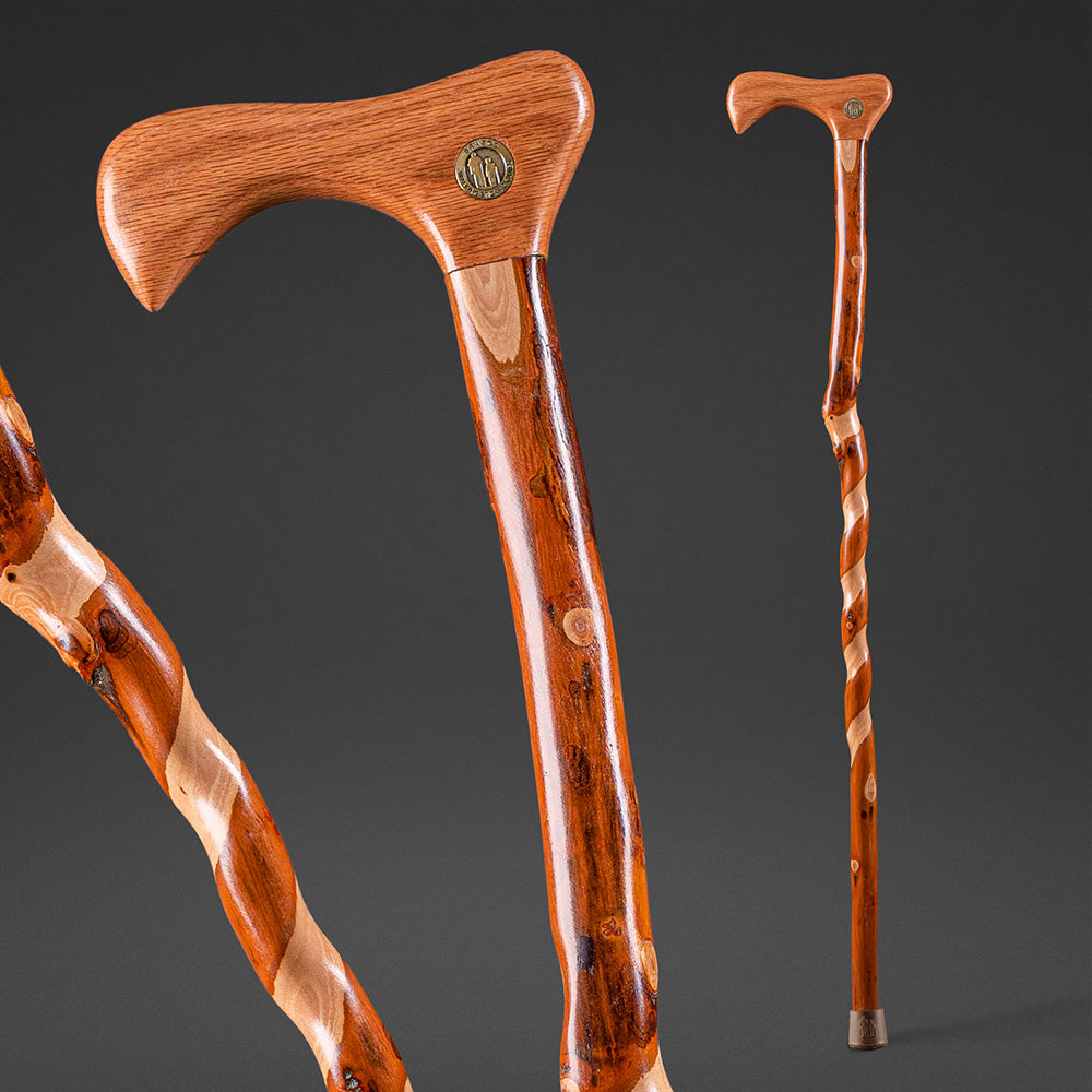 Twisted Hickory Traditional Rustic Walking Cane 37