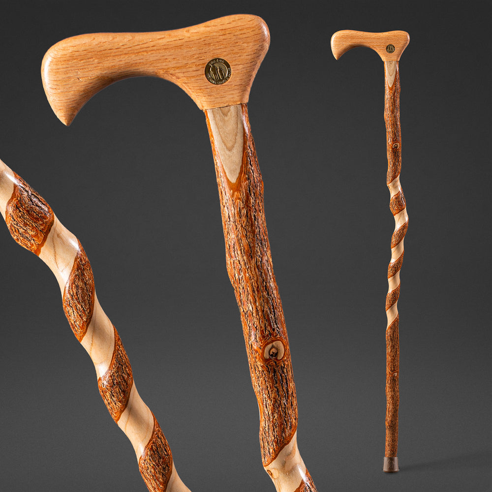 Twisted Sassafras Traditional Rustic Walking Cane 37 – Brazos Walking  Sticks