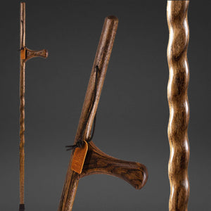 
                  
                    Handcrafted twisted oak dual-purpose walking stick with ergonomic handle


                  
                