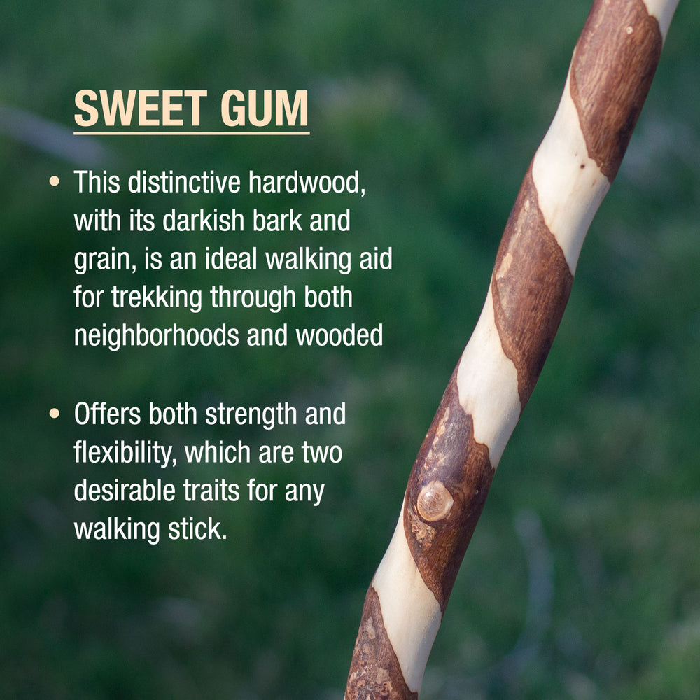 Twisted Sweet Gum Rustic Walking Stick – Brazos Walking Sticks