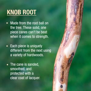 
                  
                    Assorted Hardwood Knob Root Rustic Walking Cane 37"
                  
                