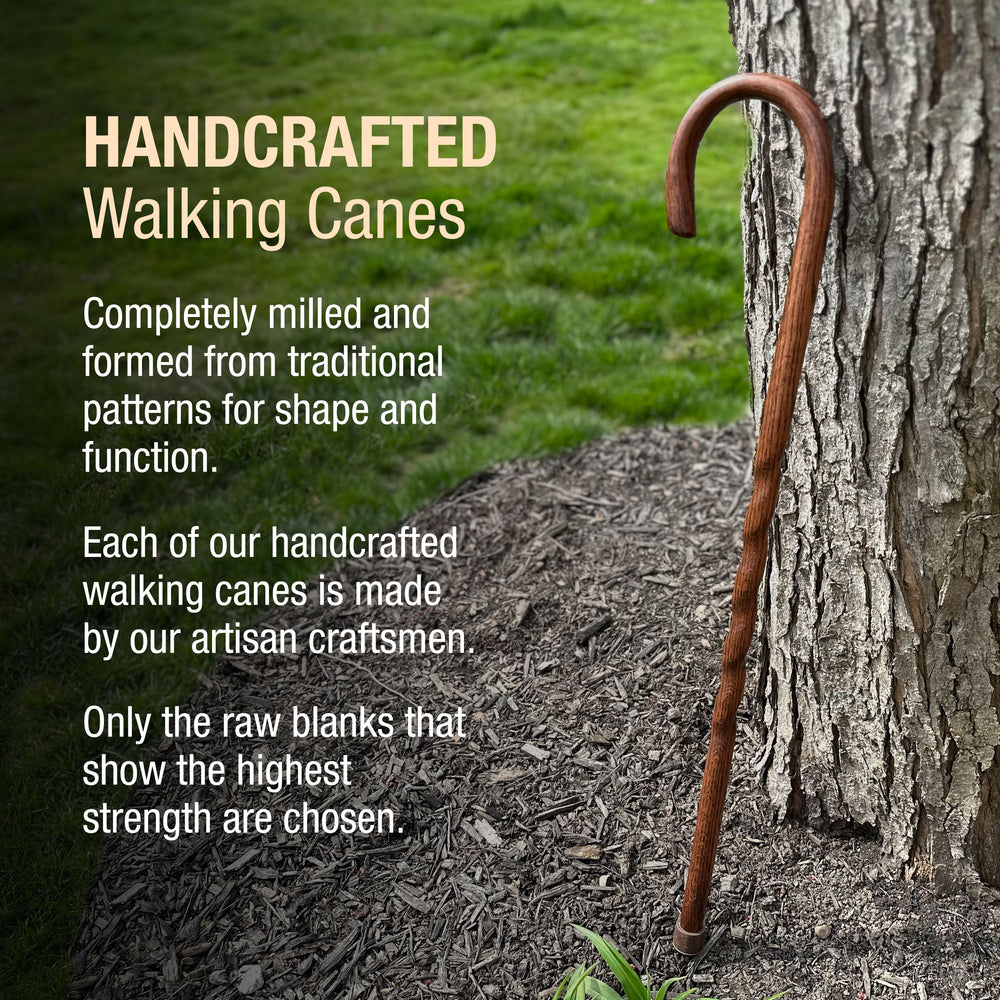 
                  
                    Twisted Oak Crook Neck Handcrafted Walking Cane 37"
                  
                