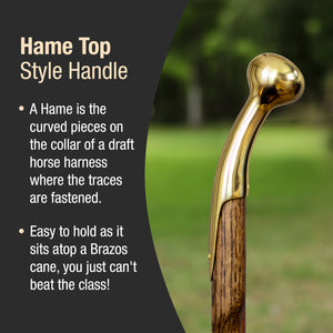 
                  
                    Twisted Brown Oak Hame Top Handcrafted Walking Cane 37"
                  
                