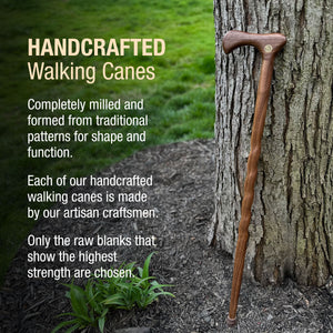 
                  
                    Twisted Walnut Traditional Handcrafted Walking Cane 37"
                  
                
