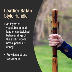 
                  
                    Exotic Leather Safari Hickory Rustic Walking Stick
                  
                