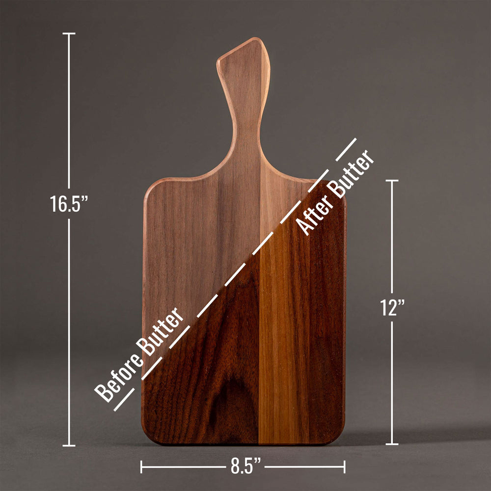 
                  
                    Unseasoned Walnut Paddle Cutting Boards
                  
                