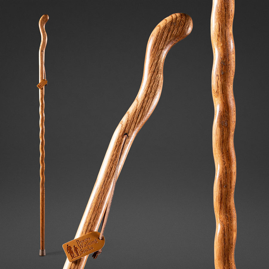 Twisted Oak Ergonomic Fitness Handcrafted Walking Stick