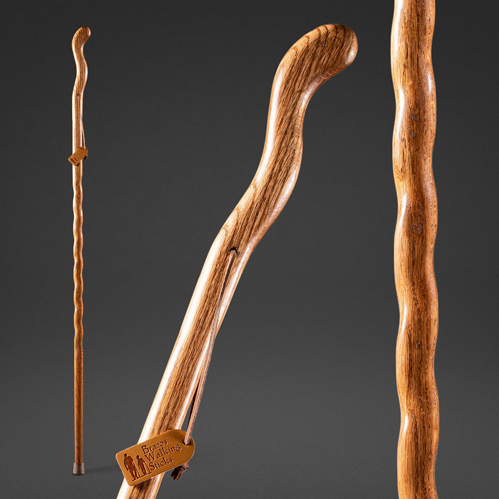 Twisted Oak Ergonomic Fitness Handcrafted Walking Stick – Brazos Walking  Sticks