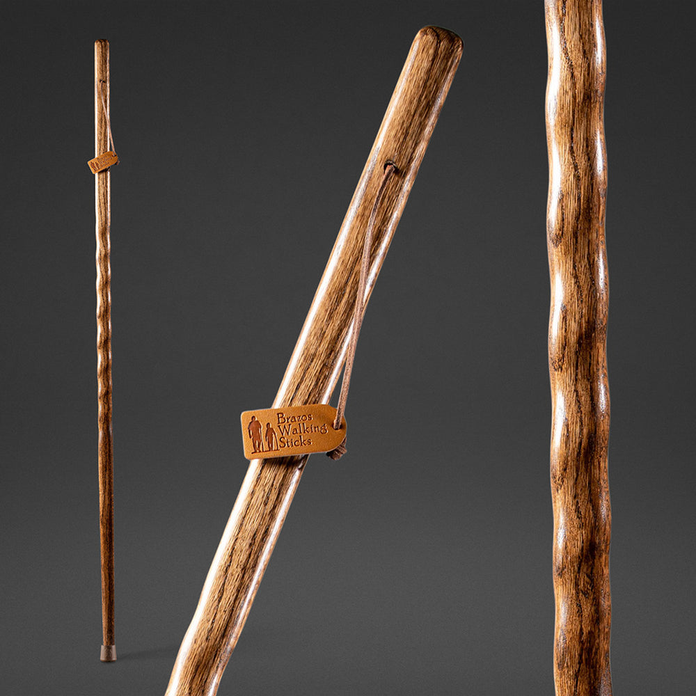 Twisted Oak Backpacker Handcrafted Walking Stick – Brazos Walking