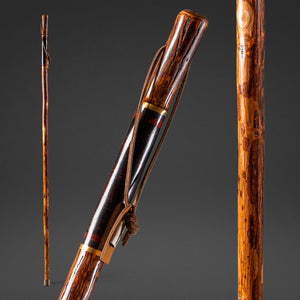 
                  
                    Exotic Leather Safari Hickory Rustic Walking Stick
                  
                